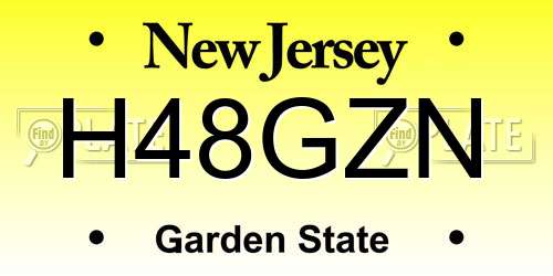 H48GZN New Jersey License Plate