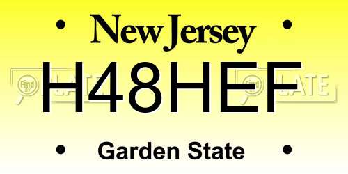 H48HEF New Jersey License Plate
