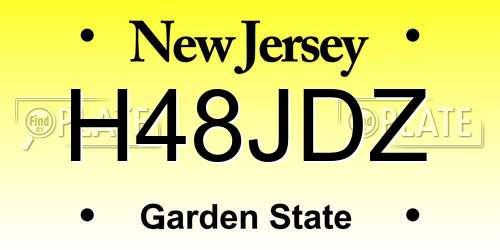 H48JDZ New Jersey License Plate