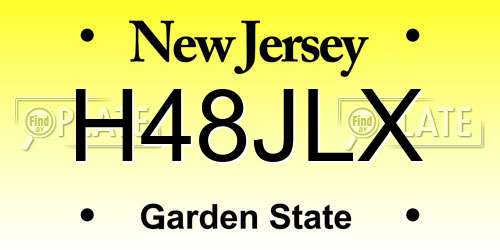 H48JLX New Jersey License Plate
