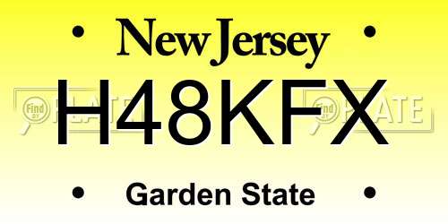 H48KFX New Jersey License Plate