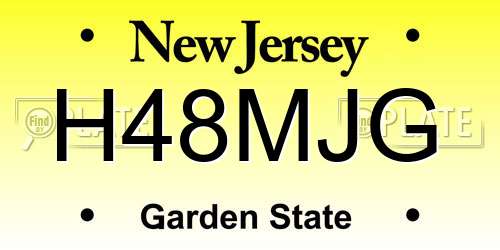 H48MJG New Jersey License Plate