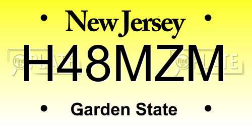 H48MZM New Jersey License Plate