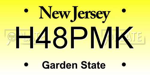 H48PMK New Jersey License Plate