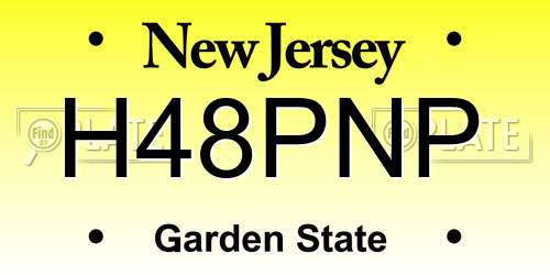 H48PNP New Jersey License Plate