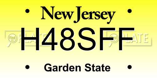 H48SFF New Jersey License Plate