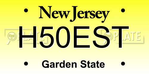 H50EST New Jersey License Plate