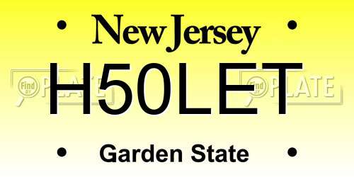 H50LET New Jersey License Plate