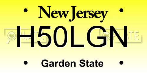 H50LGN New Jersey License Plate