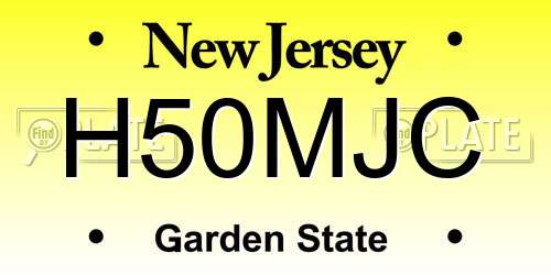 H50MJC New Jersey License Plate