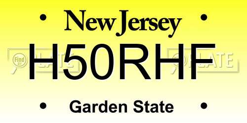 H50RHF New Jersey License Plate