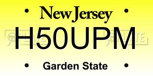 H50UPM New Jersey License Plate
