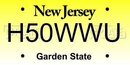 H50WWU New Jersey License Plate