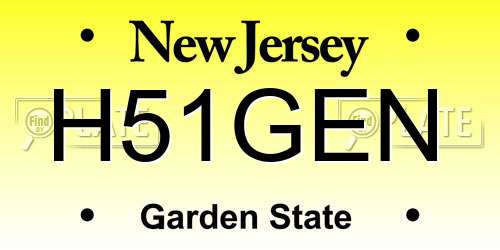 H51GEN New Jersey License Plate