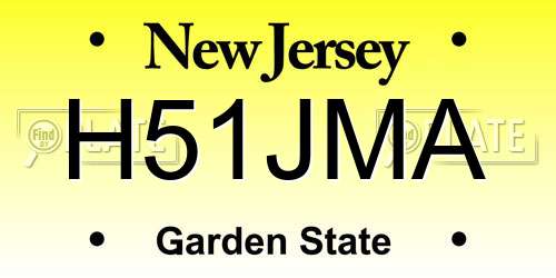 H51JMA New Jersey License Plate