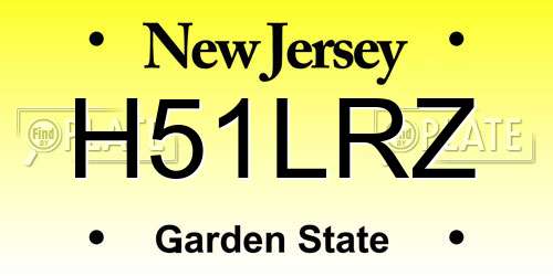 H51LRZ New Jersey License Plate