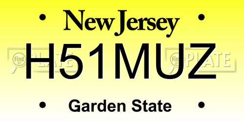 H51MUZ New Jersey License Plate