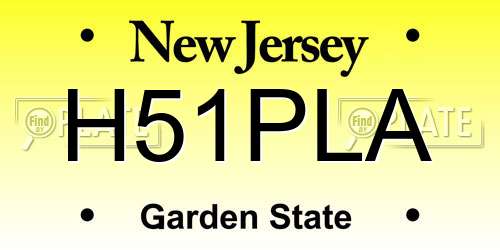 H51PLA New Jersey License Plate