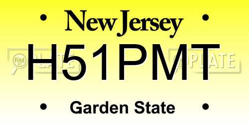 H51PMT New Jersey License Plate