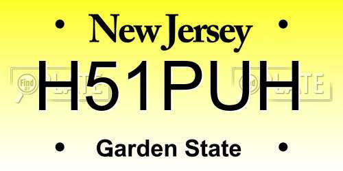 H51PUH New Jersey License Plate