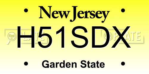 H51SDX New Jersey License Plate