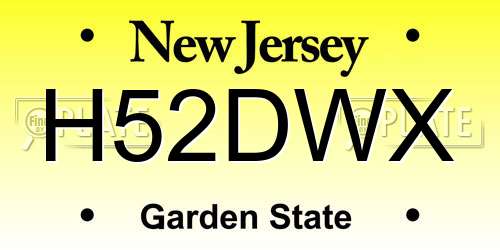 H52DWX New Jersey License Plate
