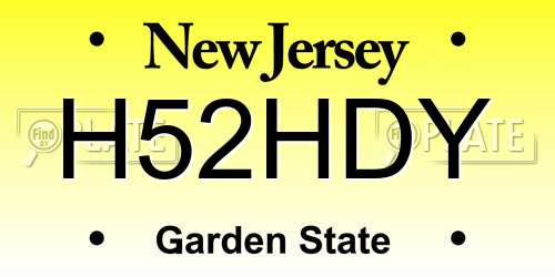 H52HDY New Jersey License Plate