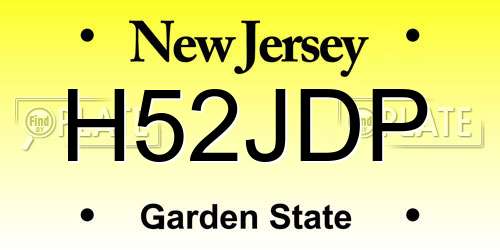 H52JDP New Jersey License Plate