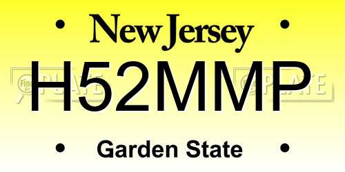 H52MMP New Jersey License Plate