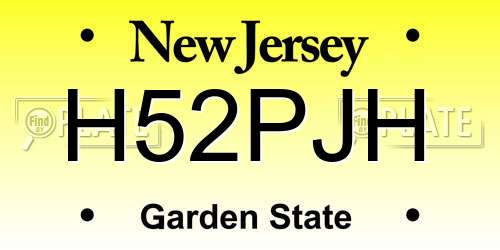 H52PJH New Jersey License Plate