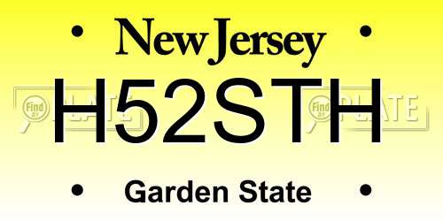H52STH New Jersey License Plate