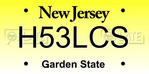 H53LCS New Jersey License Plate