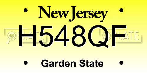 H548QF New Jersey License Plate