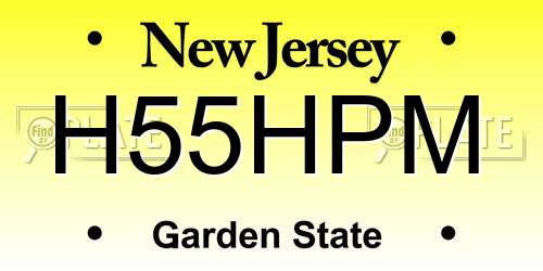 H55HPM New Jersey License Plate