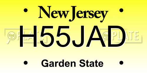 H55JAD New Jersey License Plate