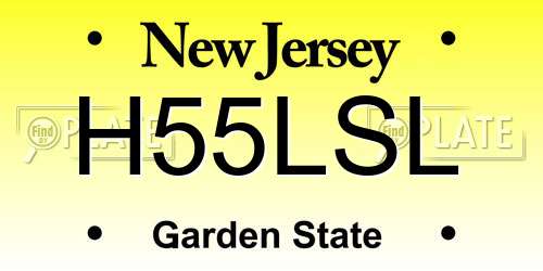 H55LSL New Jersey License Plate