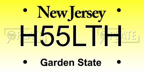 H55LTH New Jersey License Plate