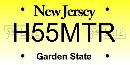 H55MTR New Jersey License Plate