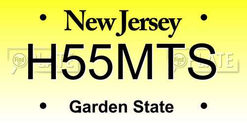 H55MTS New Jersey License Plate