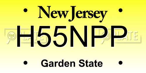 H55NPP New Jersey License Plate