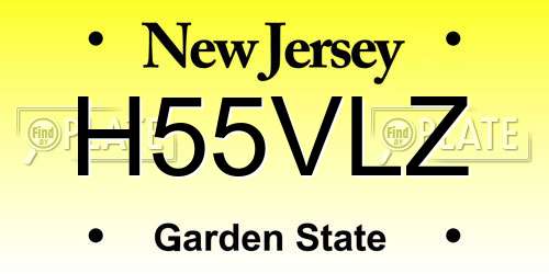 H55VLZ New Jersey License Plate