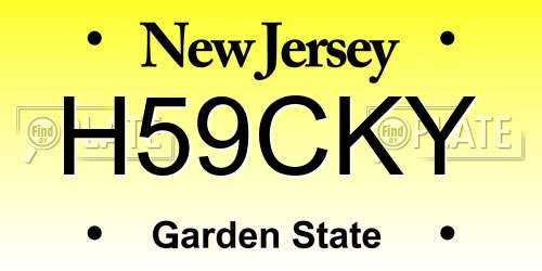 H59CKY New Jersey License Plate