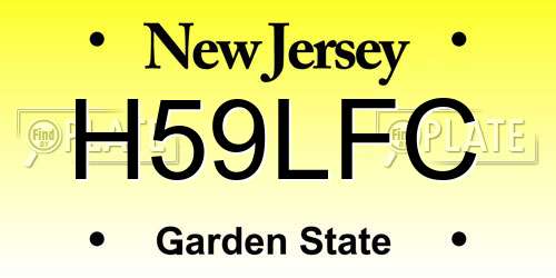 H59LFC New Jersey License Plate