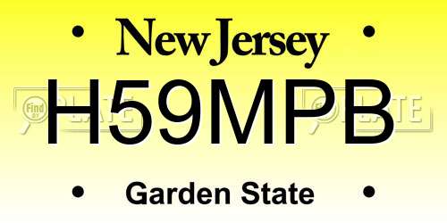 H59MPB New Jersey License Plate