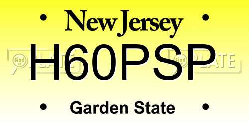 H60PSP license plate in NJ state