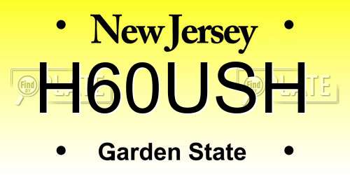 H60USH New Jersey License Plate