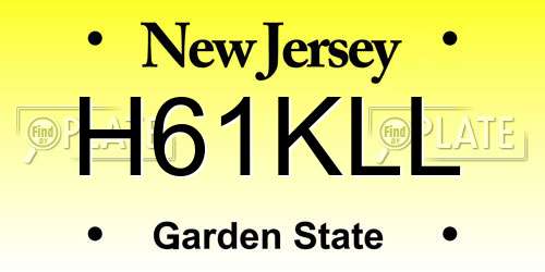 H61KLL New Jersey License Plate