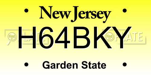 H64BKY New Jersey License Plate