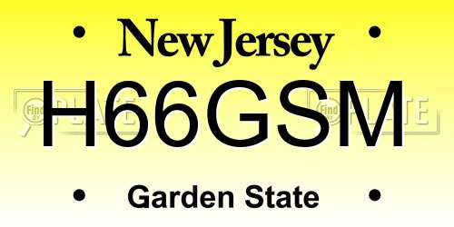 H66GSM New Jersey License Plate