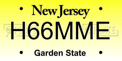 H66MME New Jersey License Plate